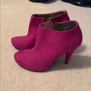 Call it spring purple booties
